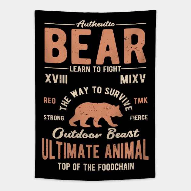 Authentic Bear Tapestry by JakeRhodes