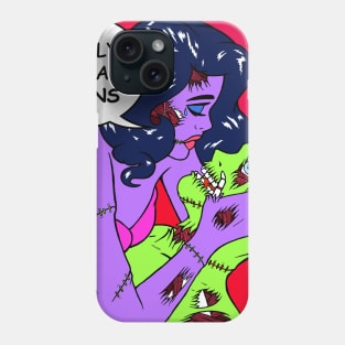 Zombie Girl Troubles Phone Case