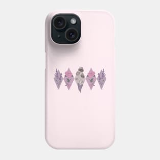 Flower and Mushrooms Peonies Lilac Phone Case