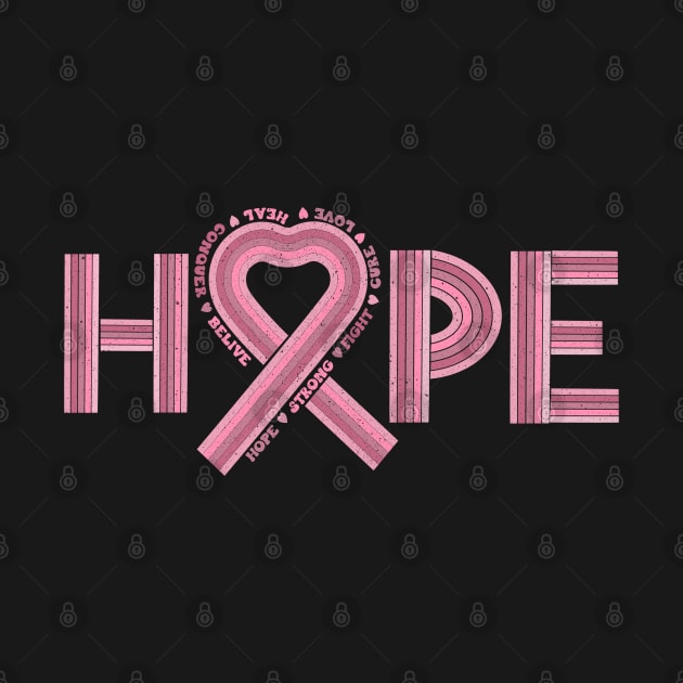 Hope Cancer Pink Ribbon by Mastilo Designs