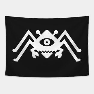 Diamond Spider Crab White Tapestry