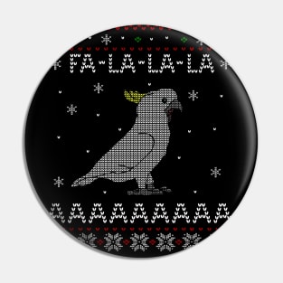 FA LA LA Ugly Christmas Sulphur Cockatoo Pin