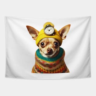 Time Warp Chihuahua Tapestry