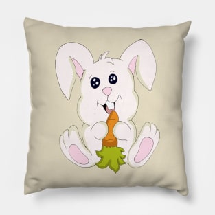Cute Bunny With Carrot Pillow