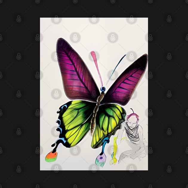 SURREAL AND CUTE PURPLE WINGED BUTTERFLY by sailorsam1805