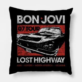 2022 bon tour band jovi 07 tour lost highway Pillow