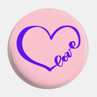 Purple heart love Pin