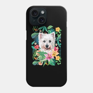 Tropical Westie Phone Case