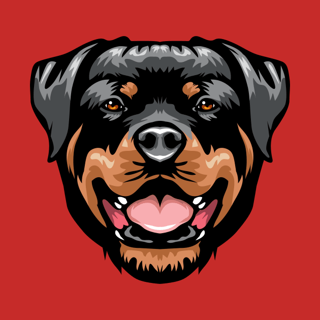 Rottweiler Portrait Drawing by IPRINT