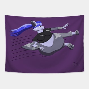 Flying Kick Tapestry