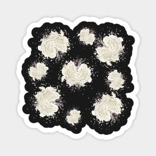 Fuzzy Sheep with Floral headdress - print Magnet