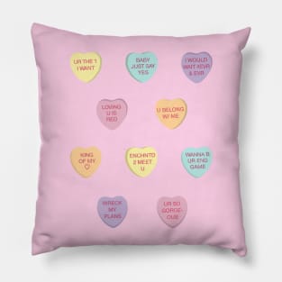 Swiftie Candy Hearts Pillow