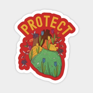 America Go Red Heart Month Awareness Heath Protect Magnet