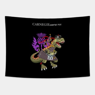 Clanosaurus Rex CARNEGIEsaurus rex Plaid Carnegie Scotland Ireland Family Tartan Tapestry