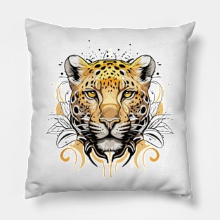 Graffiti Paint Leopard Creative Pillow