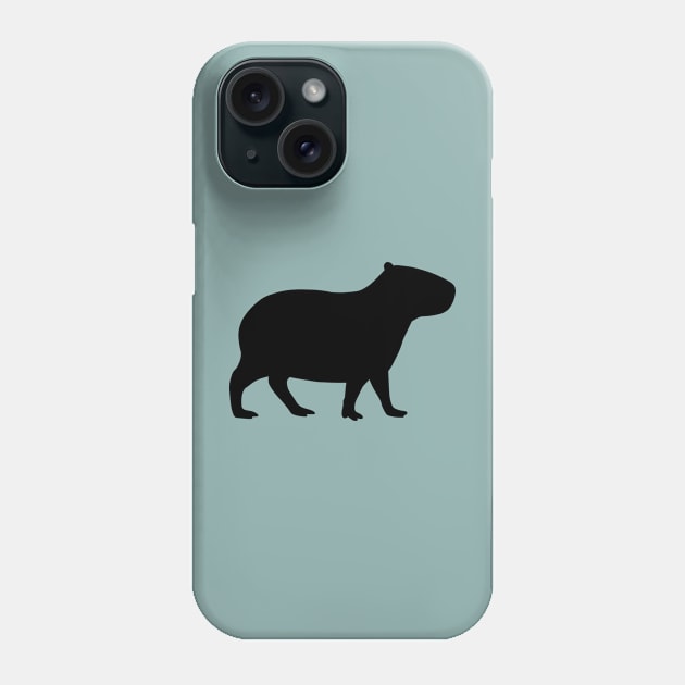 Capybara Silhouette Phone Case by Coffee Squirrel