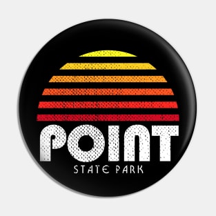 Point State Park Pittsburgh Retro Sunset Pin