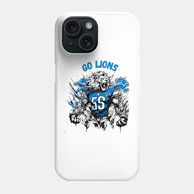 Go Lions! Detroit Lions Football Phone Case by StyleTops