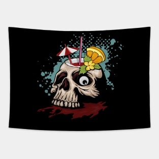 Summer Skull Pina Colada Tapestry