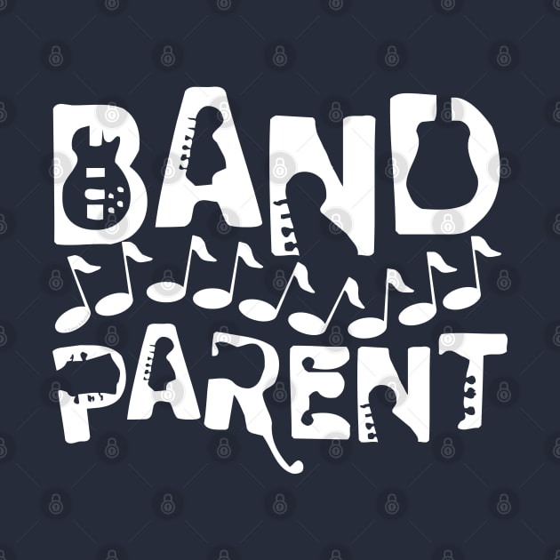 Musical Band Parent Music Notes White by Barthol Graphics