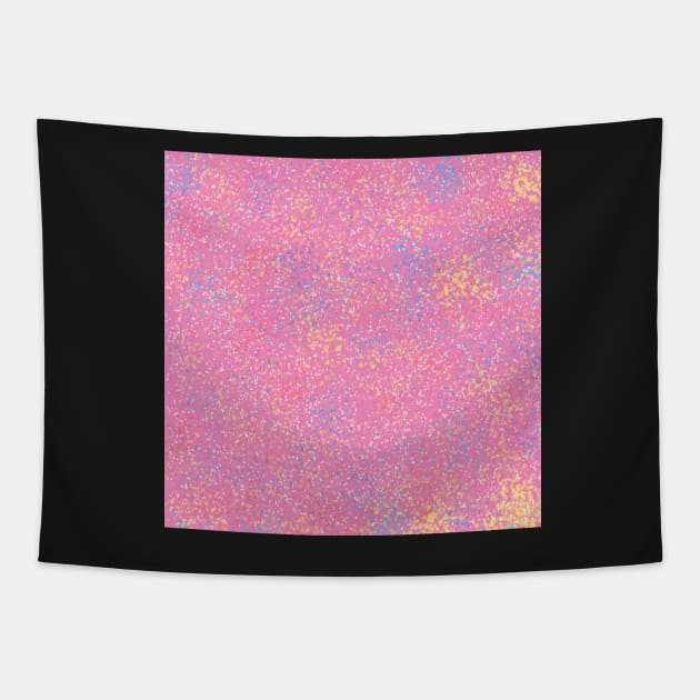 Pink Speckled Colorful Easter Egg Design Tapestry by designsbyjuliee