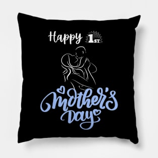 Mother's Day First New Mom Baby Boy Pillow