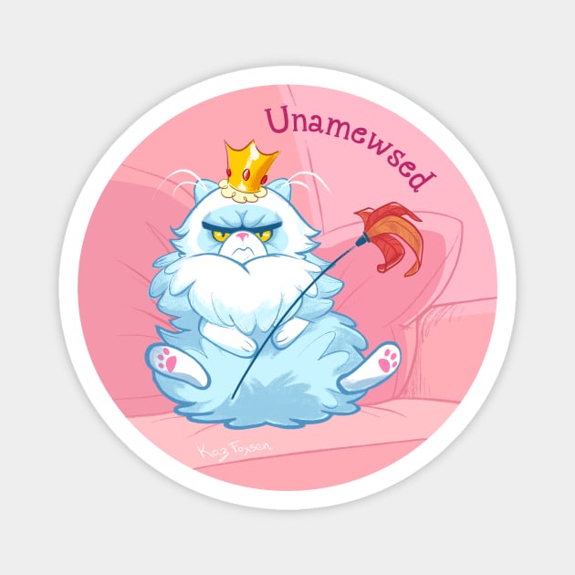 Funny Cat Queen is Unamused Magnet by Kaz_Foxsen