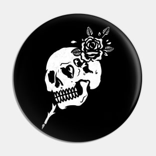 Rose Skull Pin