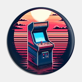 Retrowave gaming machine Pin