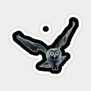 Owl Electric Flight Silhouette Magnet