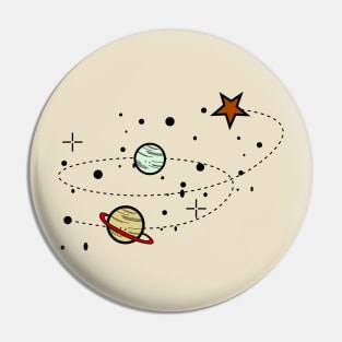 awesome Galaxy planets ,a cute plantes design Pin