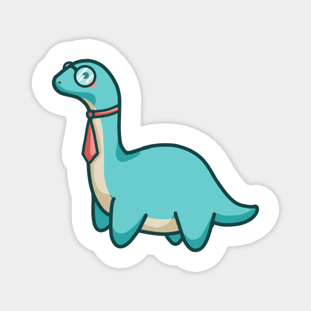 Cute dino, Professional long neck, Dinosaurus. - Dino - Magnet | TeePublic