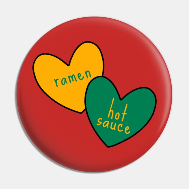 Ramen and Hot Sauce Pin by radiogalaxy