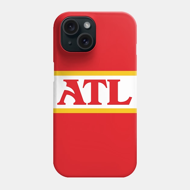 ATL Retro Font - Red Phone Case by KFig21