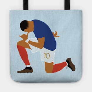 Kylian Mbappe minimalist illustration Tote