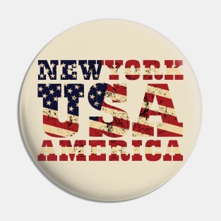 New York America Pin