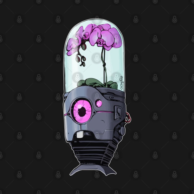 Floral Head Robot by Eyekoo