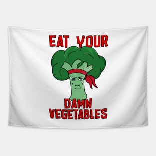 Ninja broccoli chad eat your damn vegetables Tapestry