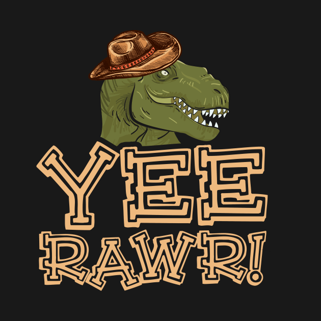 Yee Rawr Dinosaur Cowboy by thingsandthings