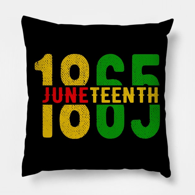 Juneteenth June 19, 1865, African American Melanin Black Pillow by Magic Arts