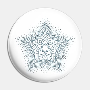 Blue mandala Pin