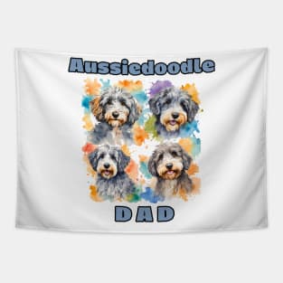 Aussiedoodle Dad Watercolor Tapestry