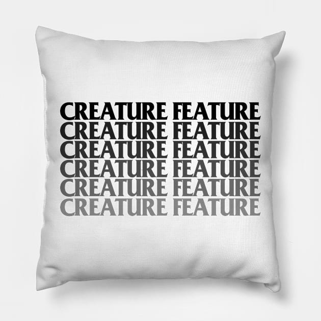 creature feature Pillow by man & moon13