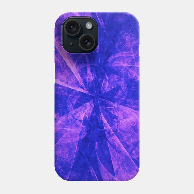 Super Blue and Violet Abstract Splash Burst Artwork Phone Case by love-fi