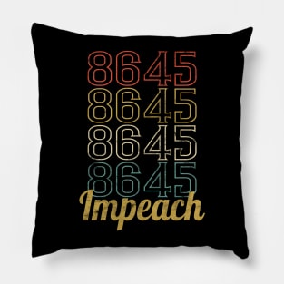 Retro Vintage Impeach 45 Anti Trump 86 45 Pillow