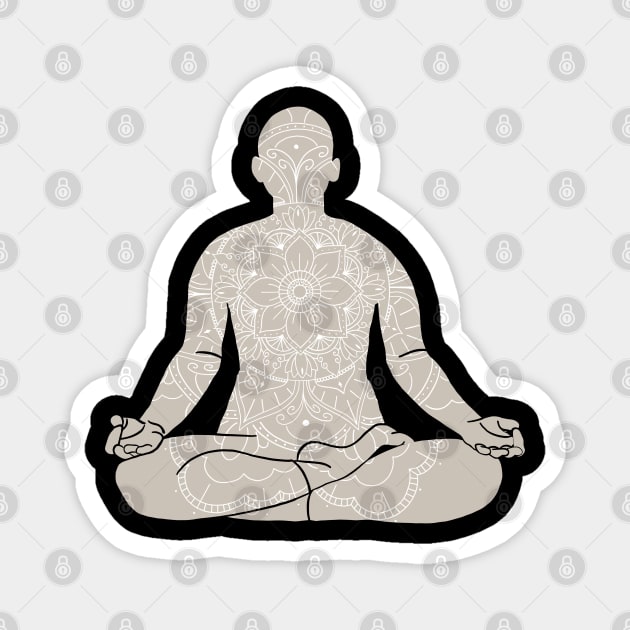 Kundalini Ashtanga Hatha Asanas Yogi Yoga Magnet by GraphicsLab