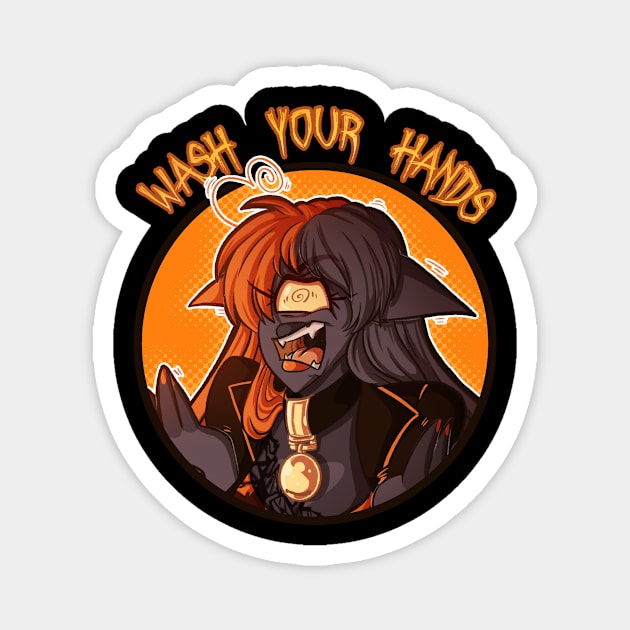 WASH YOUR HANDS Magnet by Twisteddisaster