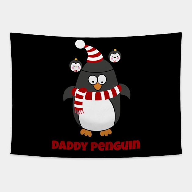 Christmas Penguin Pajama Animal Costume Daddy Penguin Shirt Tapestry by DDJOY Perfect Gift Shirts