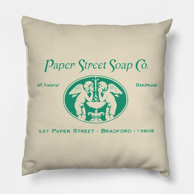 Paper Street Soap C0 Vintage 80s Pillow by Notabo_a