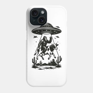 Bigfoot Alien Abduction Cow UFO Phone Case
